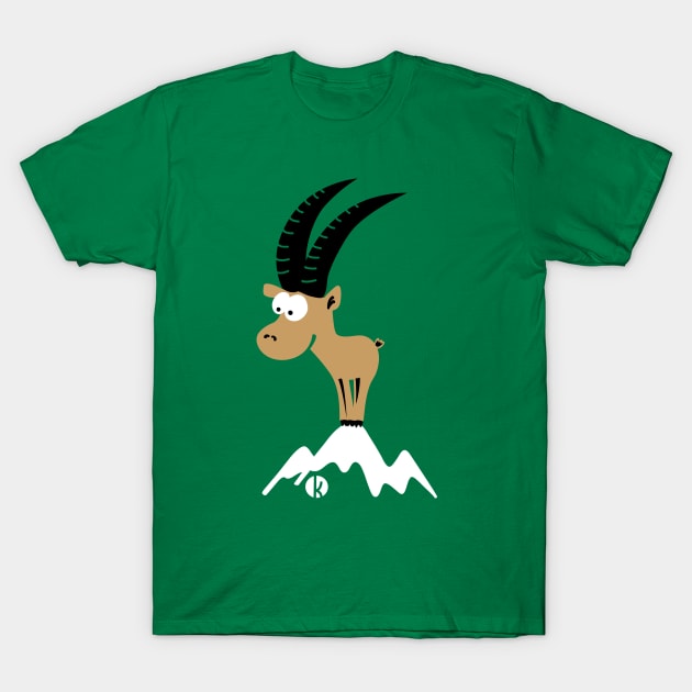 Capricorn On Mountain T-Shirt by katelein